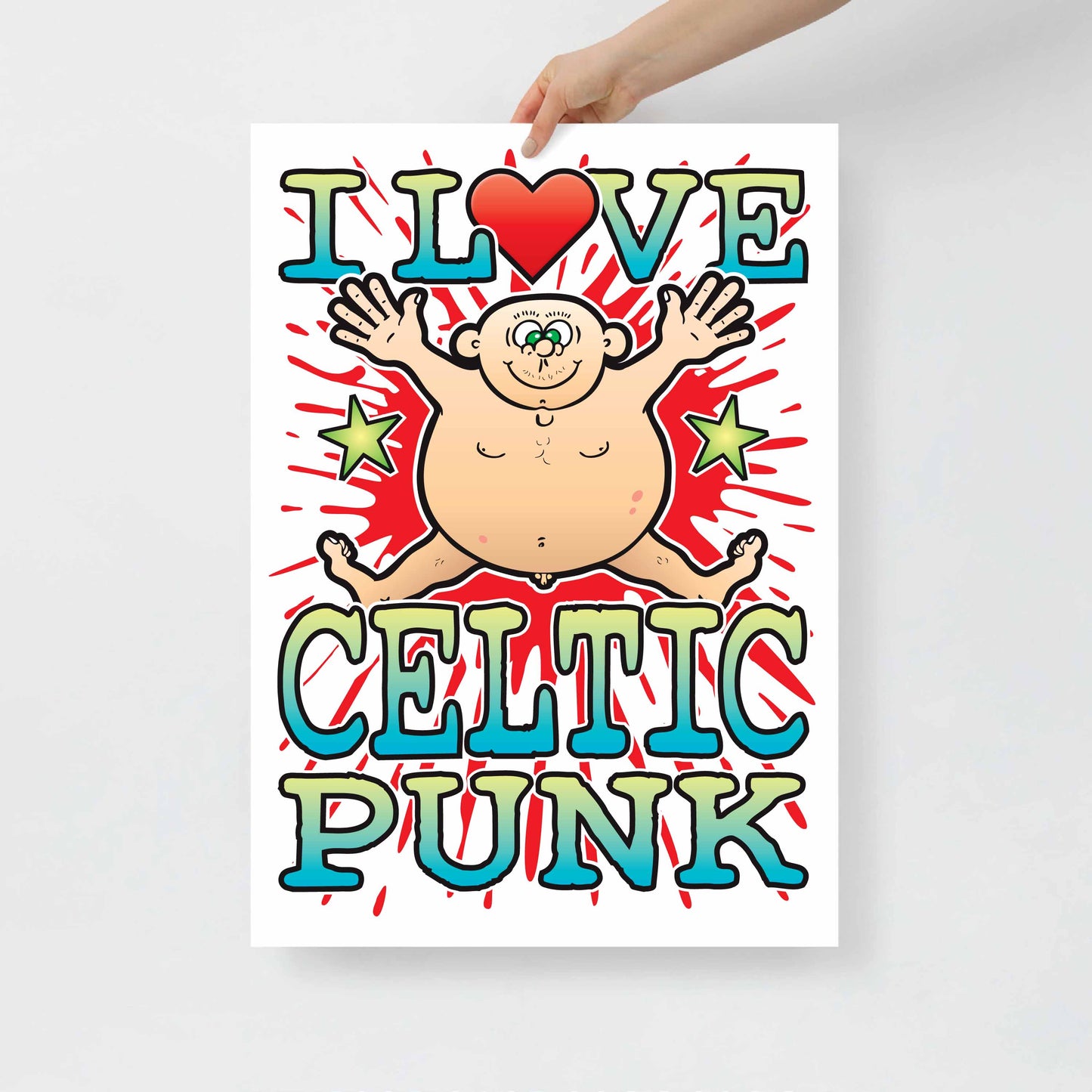 Celtic Punk 50x70cm Wall Art / Love Music Poster