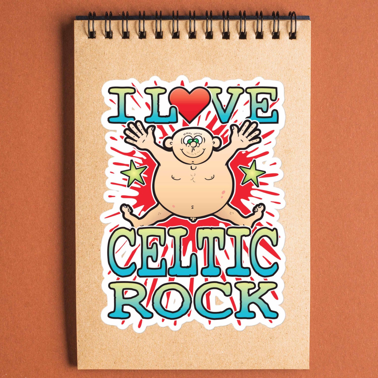 Celtic Rock Vinyl Kiss-Cut Sticker / 14 x 10cm