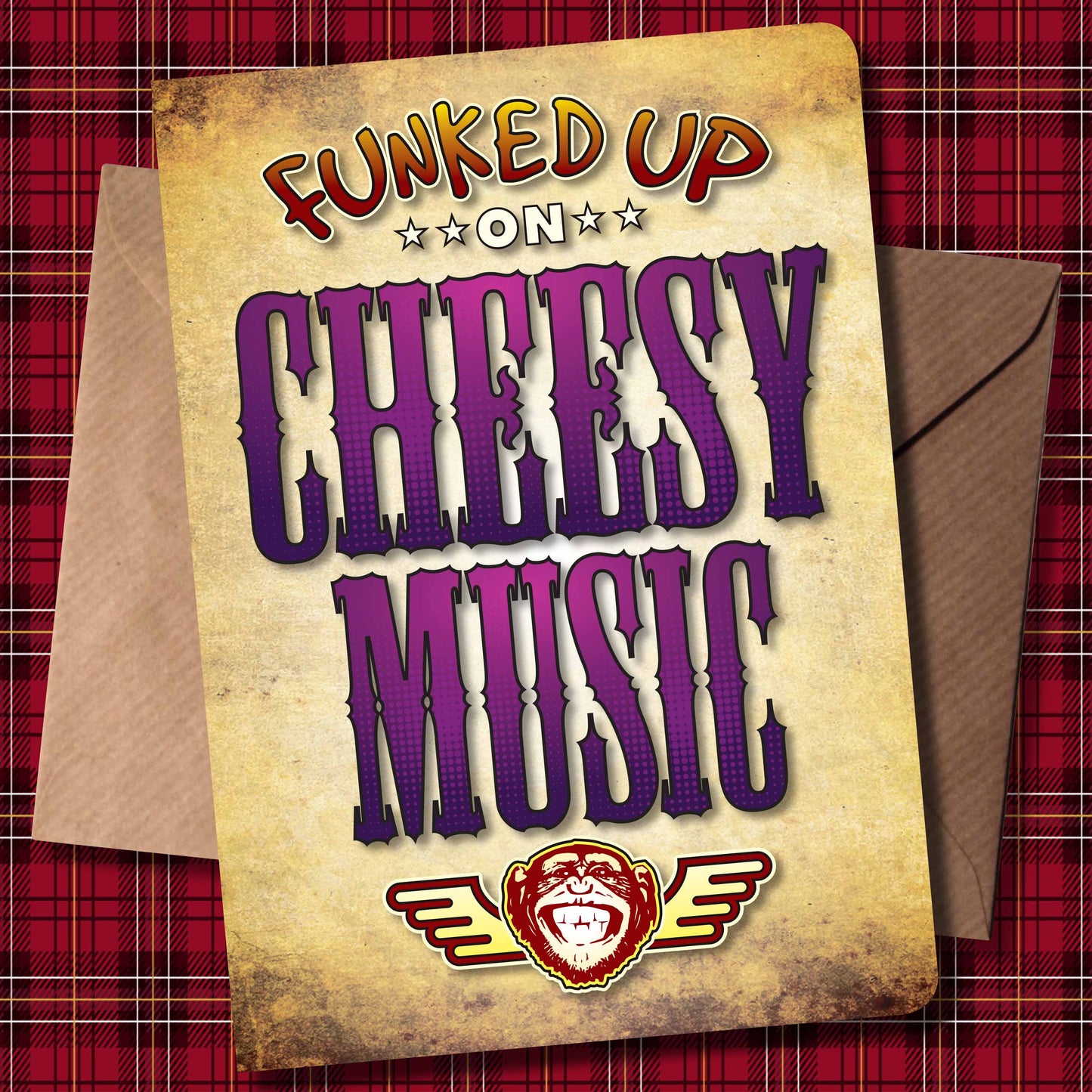 Cheesy Music Art Print / Poster / Birthday Card / Greetings Card