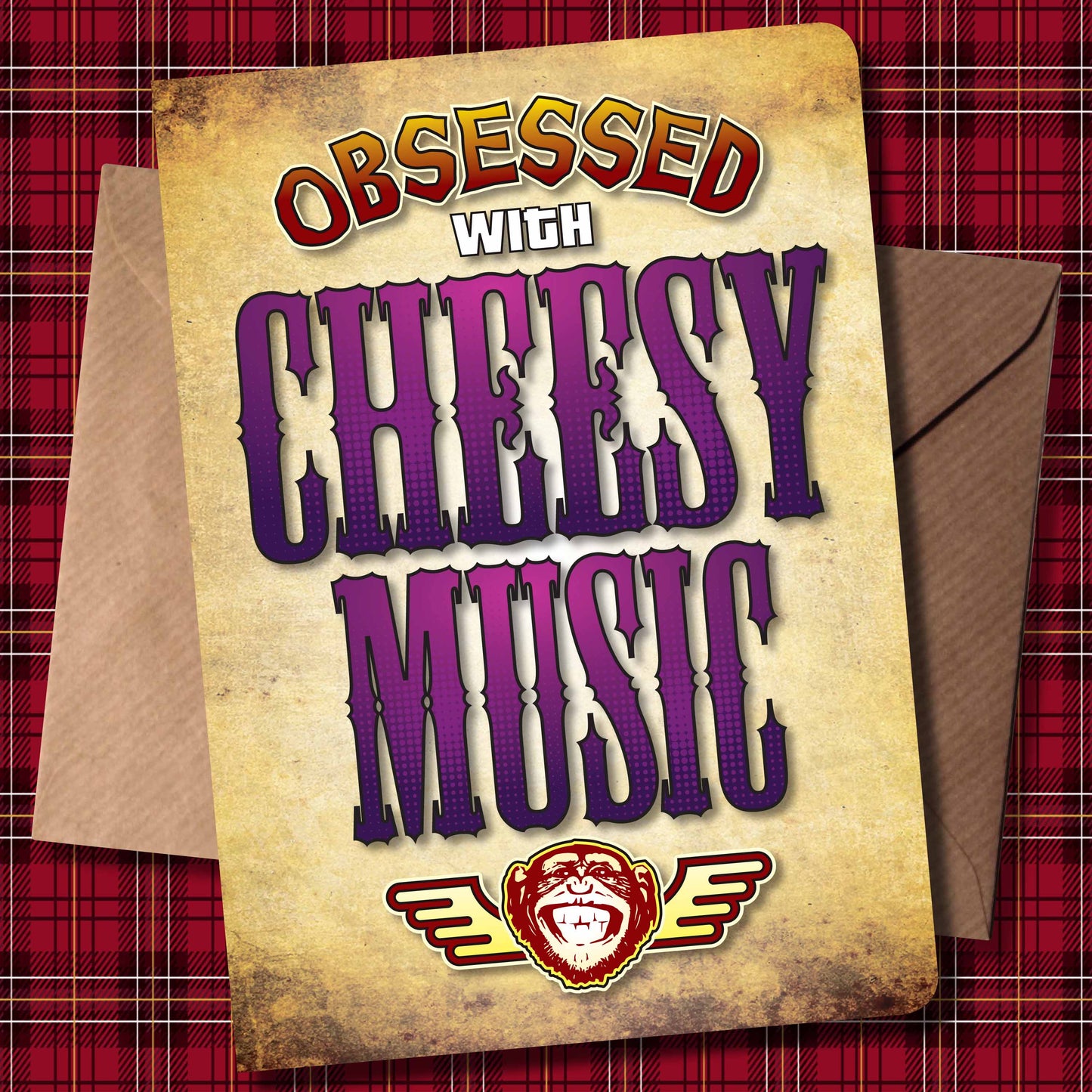 Cheesy Music - Obsessed Art Poster + Birthday / Greetings Card