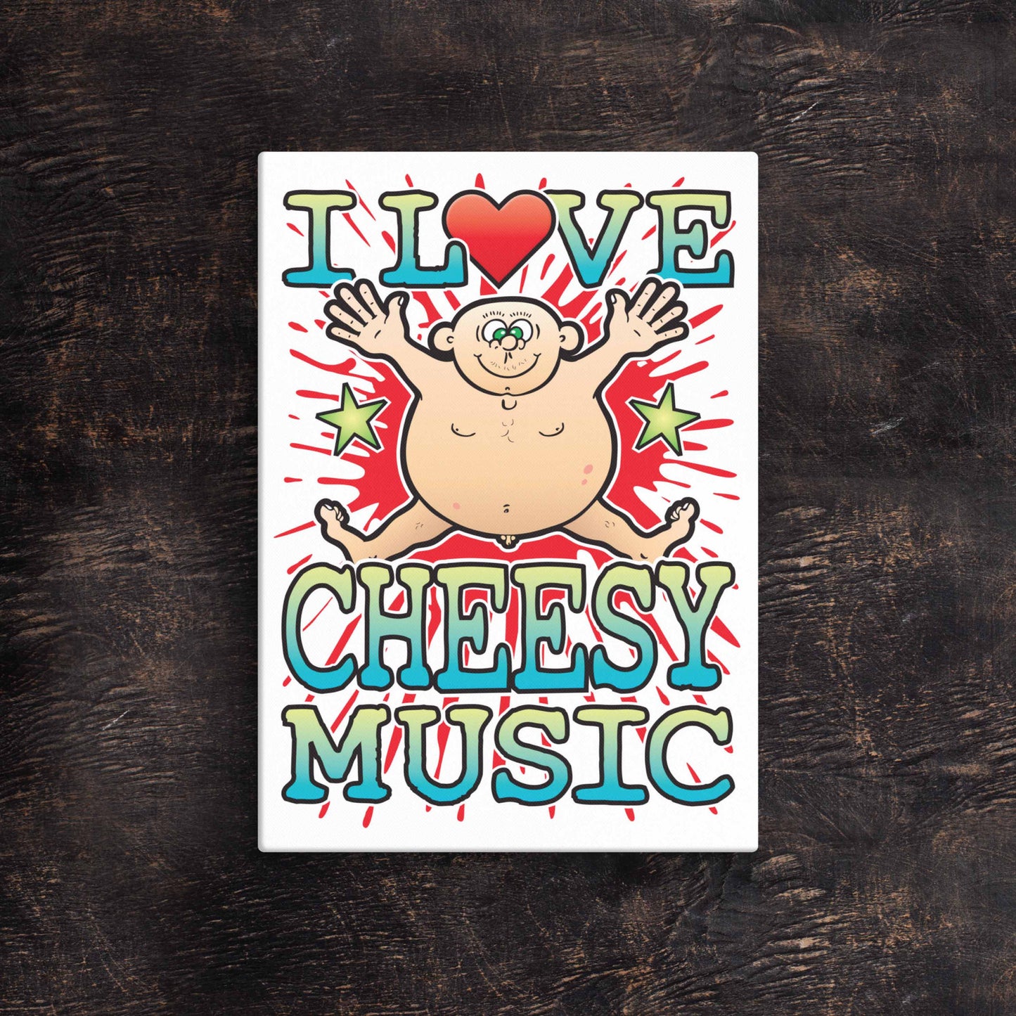 Cheesy Music 51x71cm Canvas Print