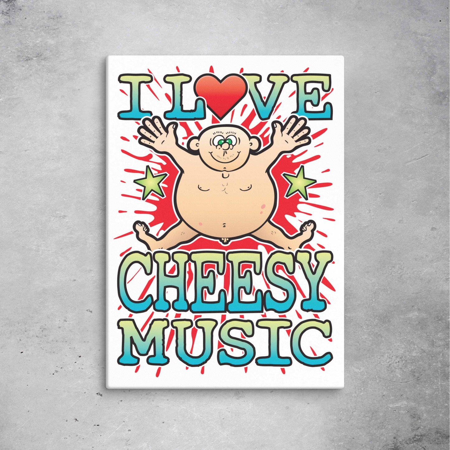 Cheesy Music 51x71cm Canvas Print