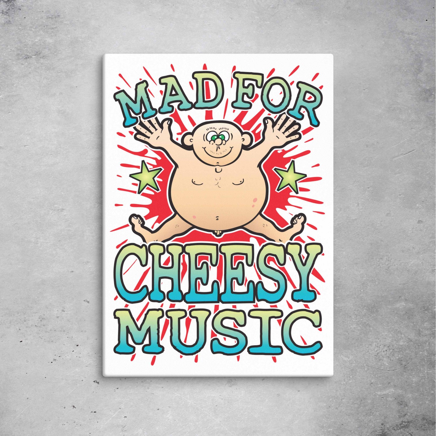 Cheesy Music Canvas Print 51x71cm
