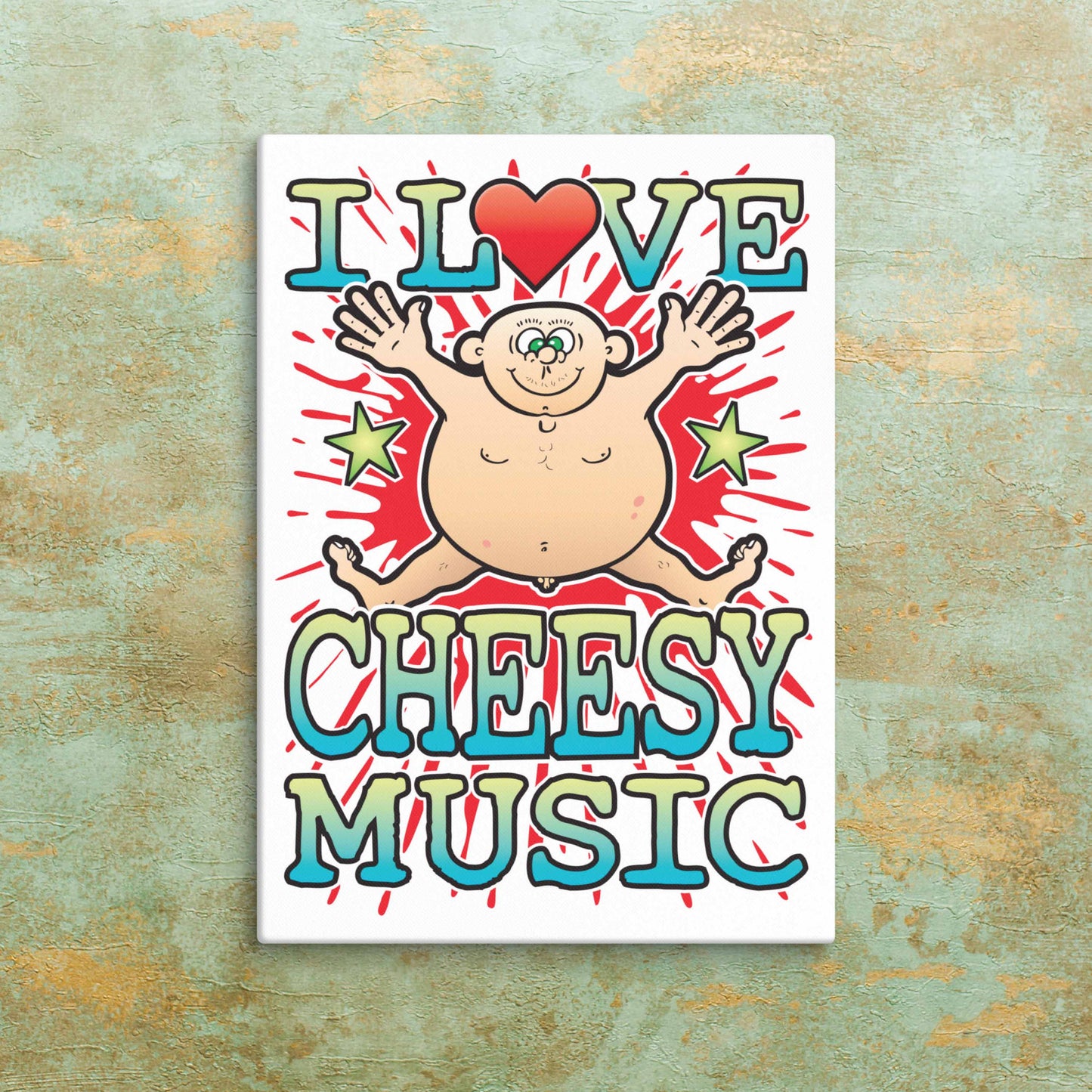 Cheesy Music 51x71cm Canvas Print