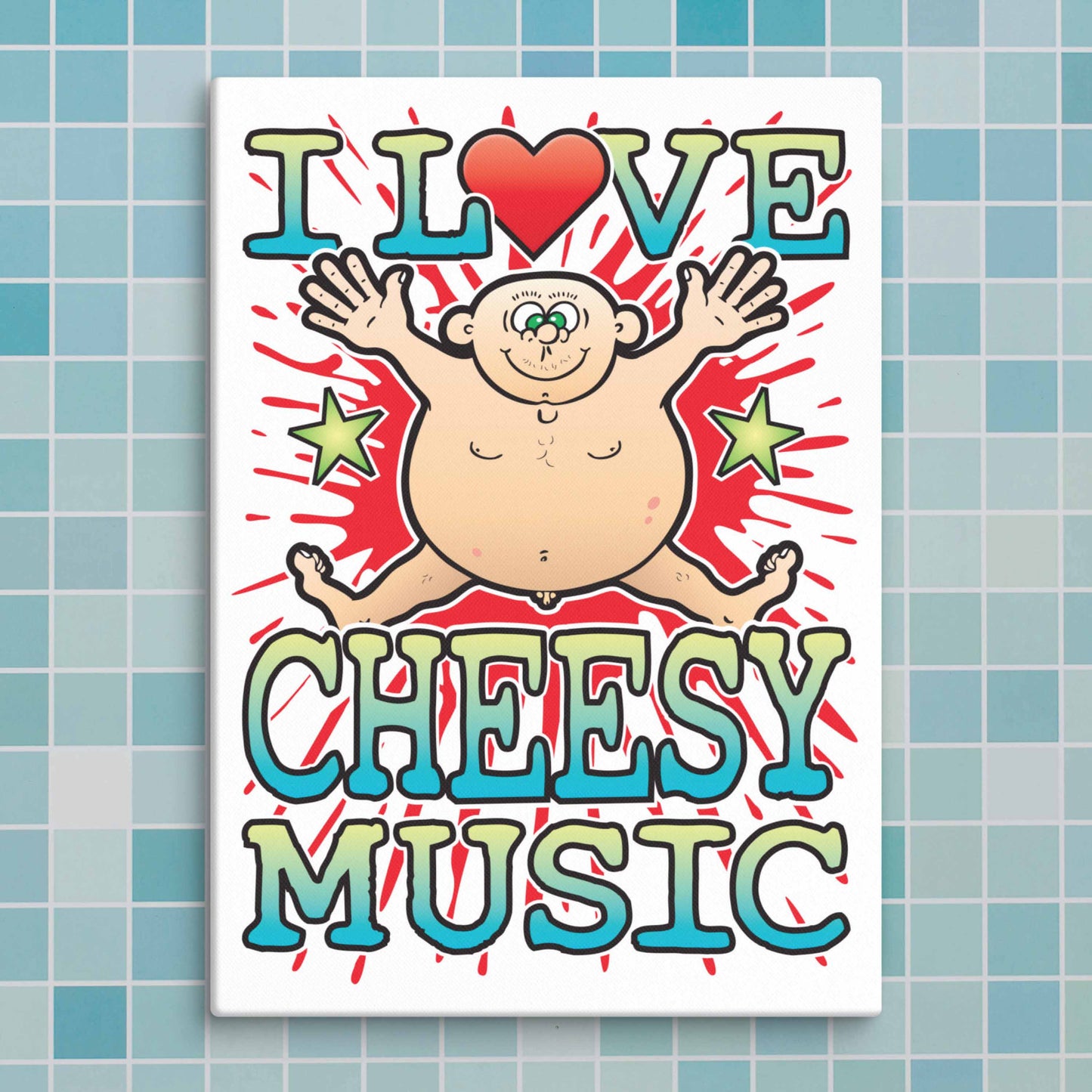 Cheesy Music Canvas Print 30x40cm