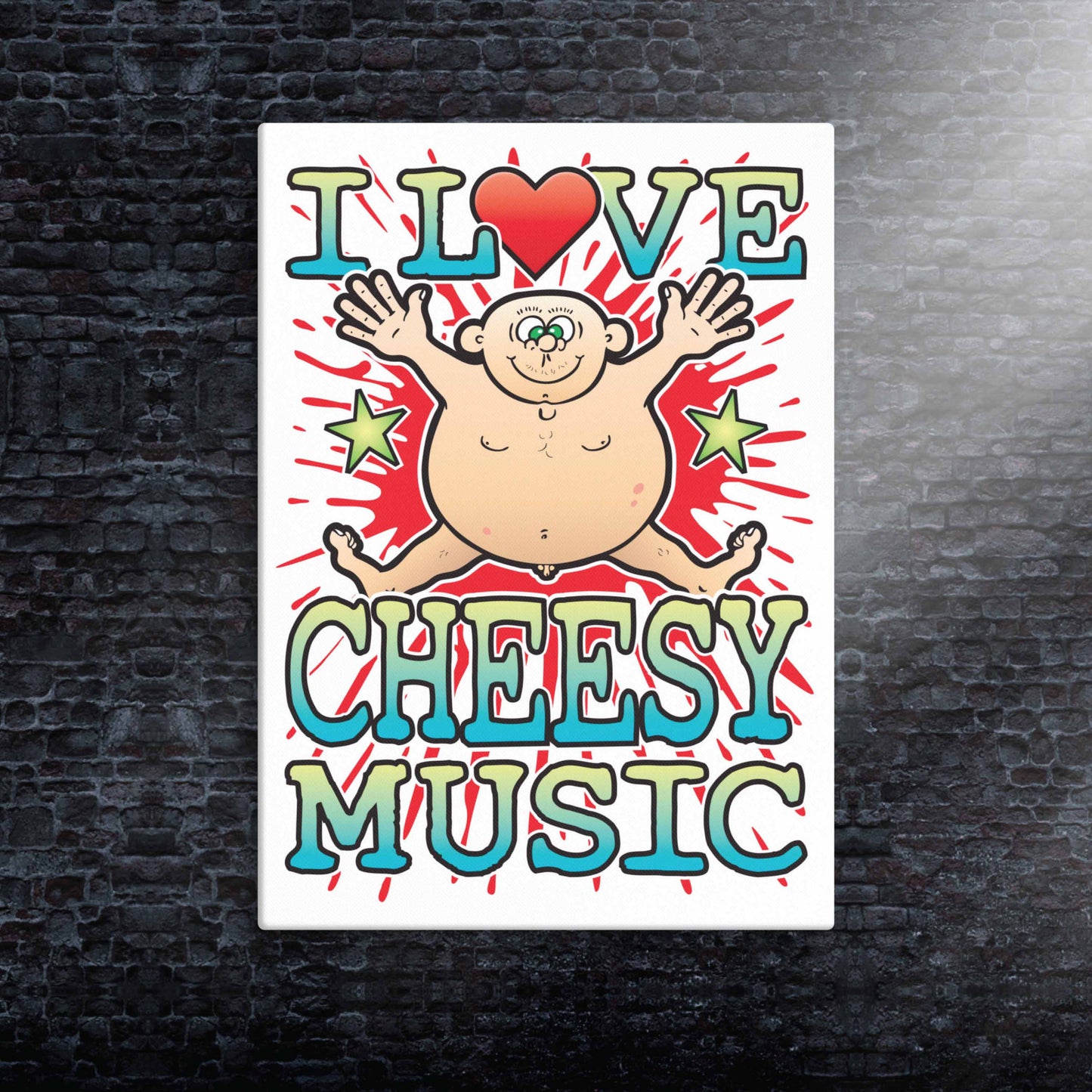 Cheesy Music Canvas Print 30x40cm