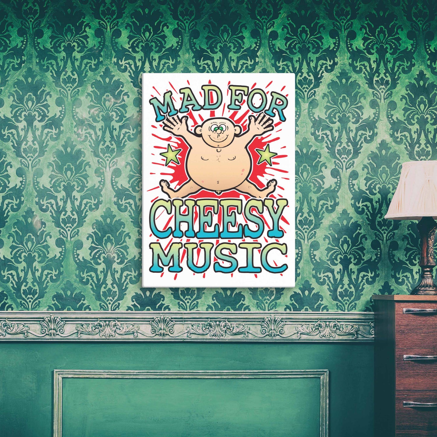Cheesy Music Canvas Print 51x71cm