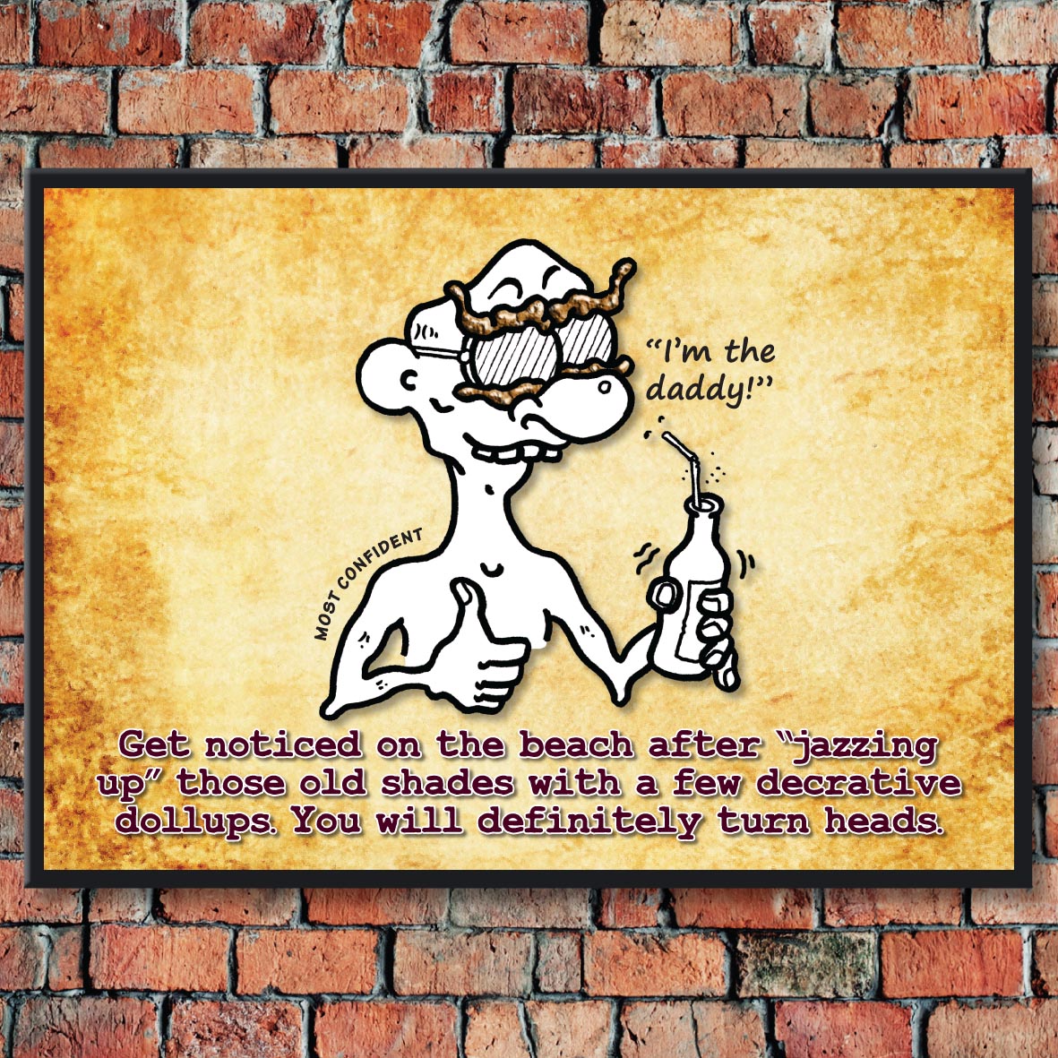 Cool Shades Cartoon Art Print