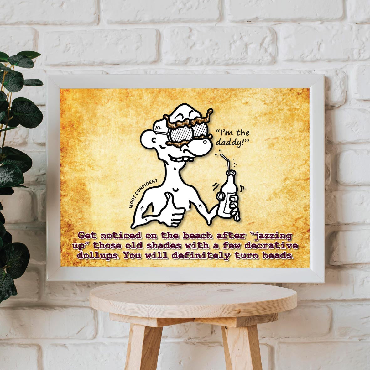 Cool Shades Cartoon Art Print