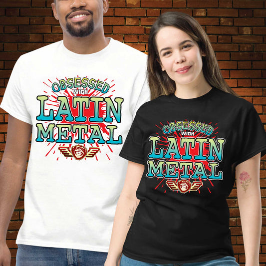 Latin Metal Obsessed Unisex Cotton T-Shirt