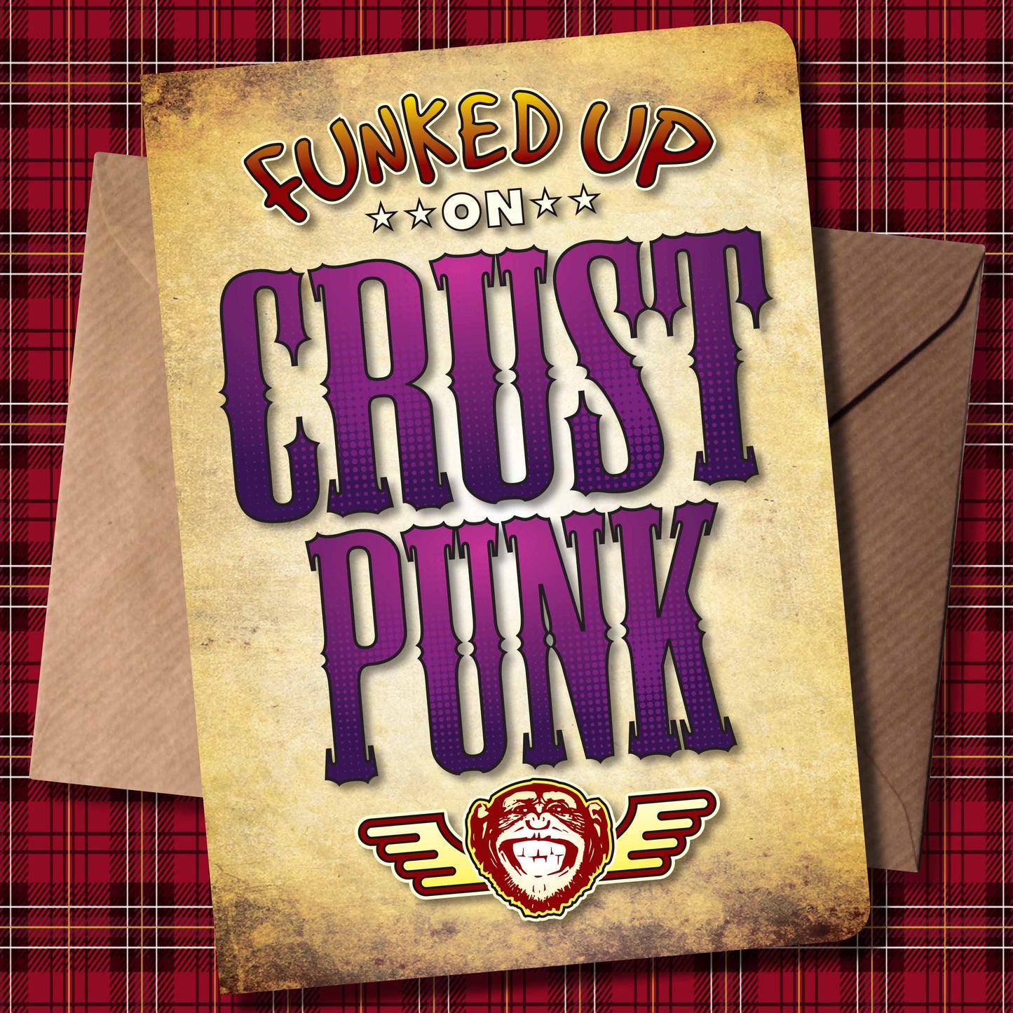 Crust Punk Art Print / Poster / Birthday Card / Greetings Card