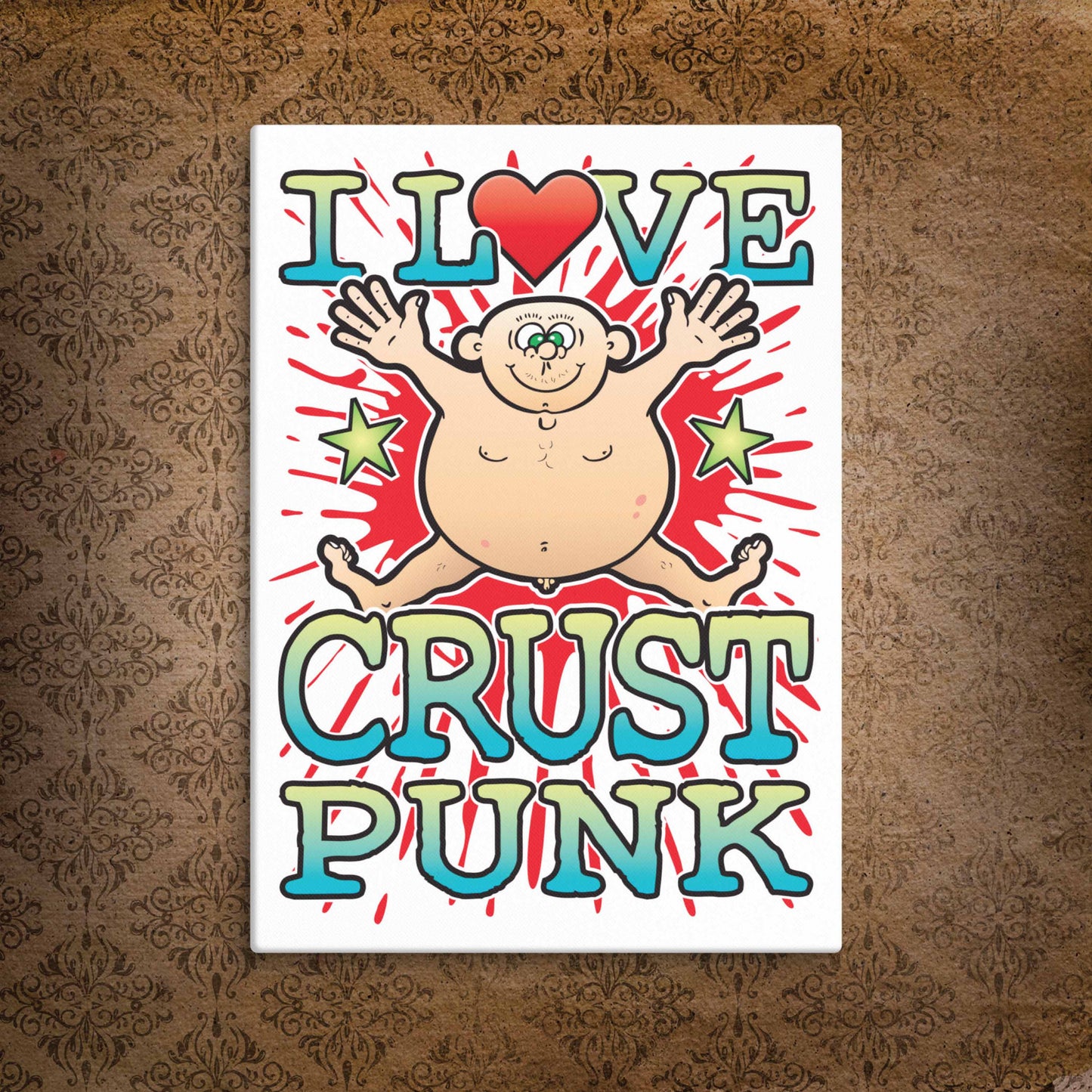 Crust Punk Canvas Print 30x40cm