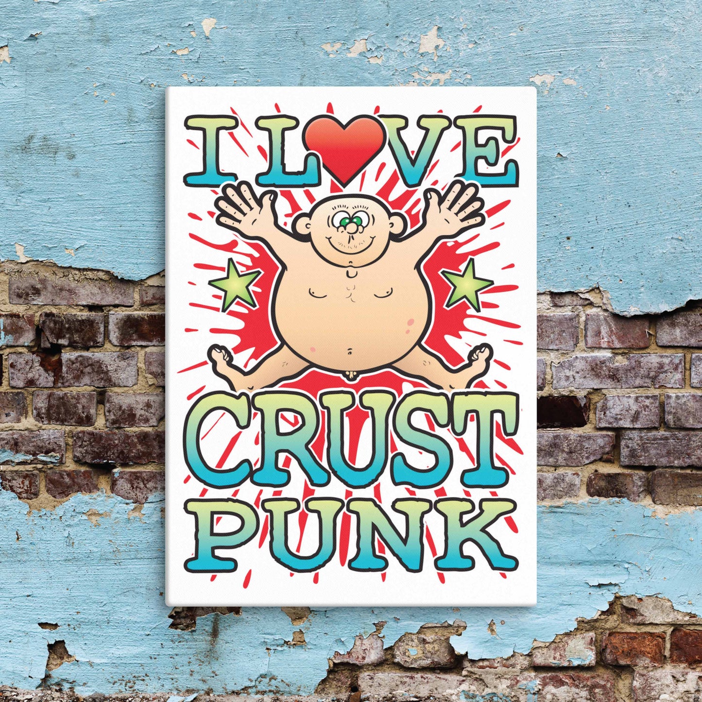 Crust Punk Canvas Print 30x40cm