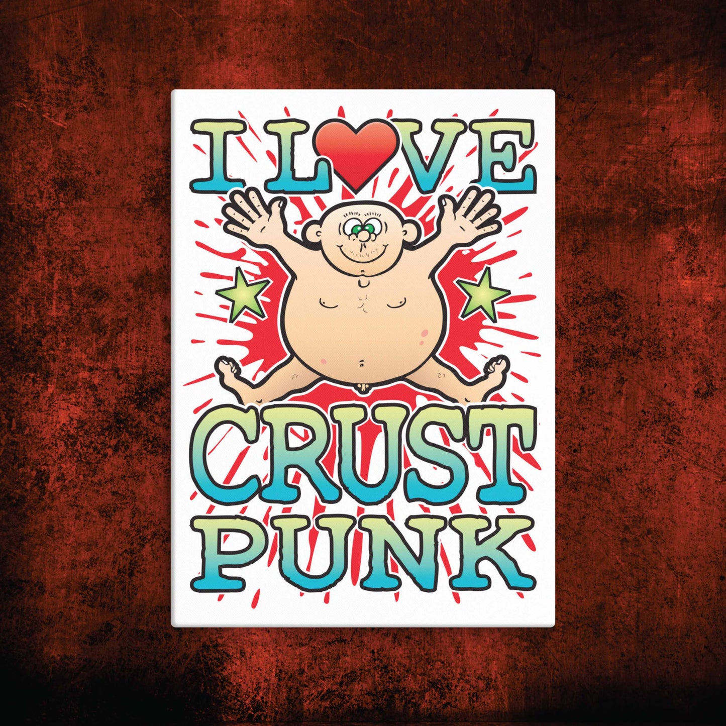 Crust Punk Canvas Print 30x40cm