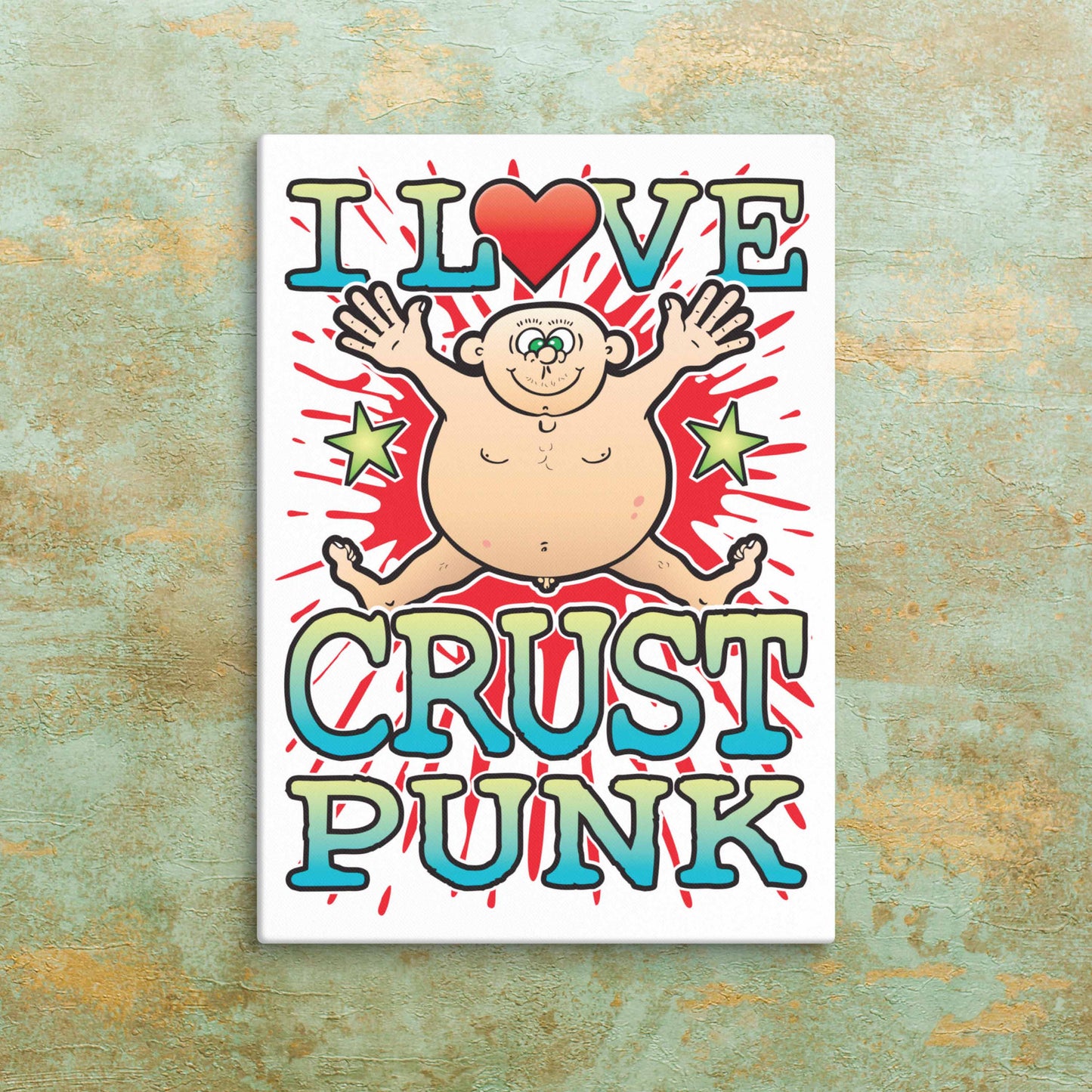 Crust Punk Canvas Print 30x40cm