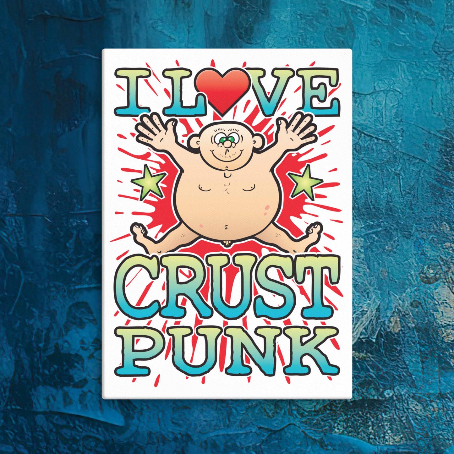 Crust Punk Canvas Print 30x40cm