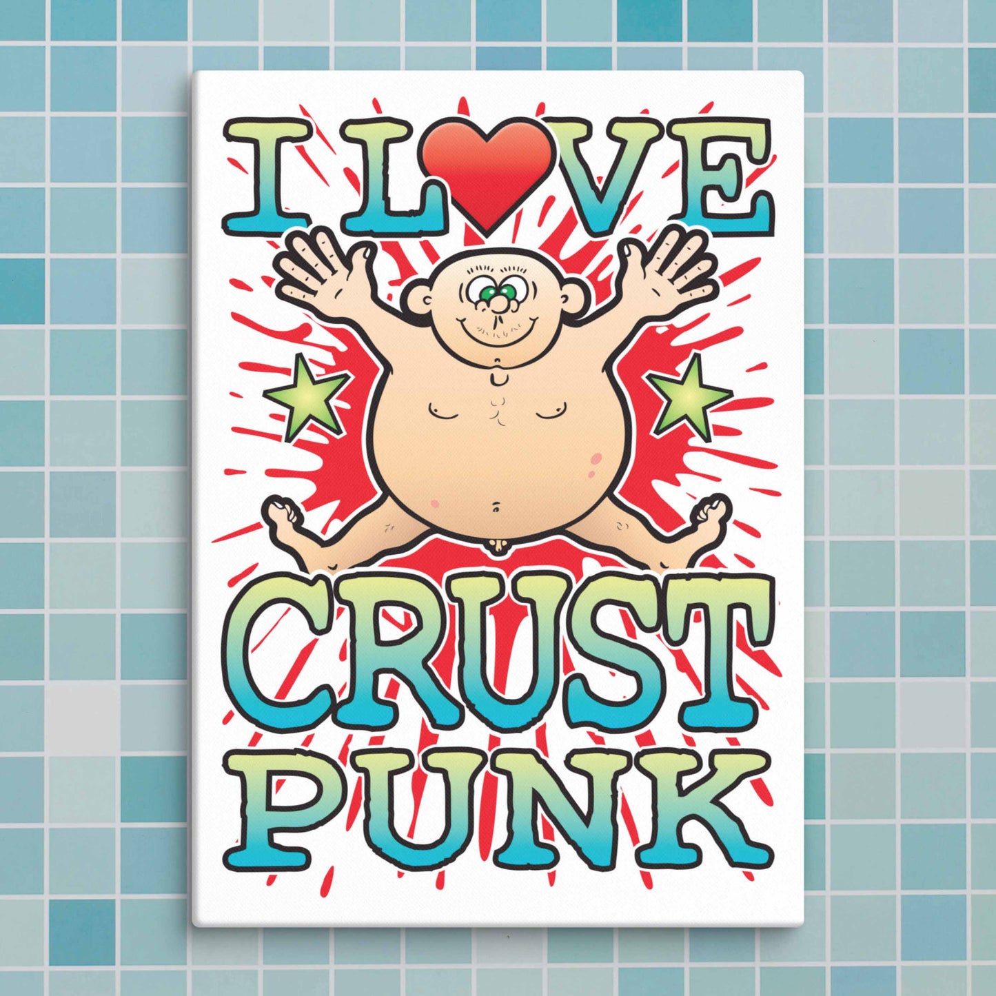 Crust Punk Canvas Print 30x40cm