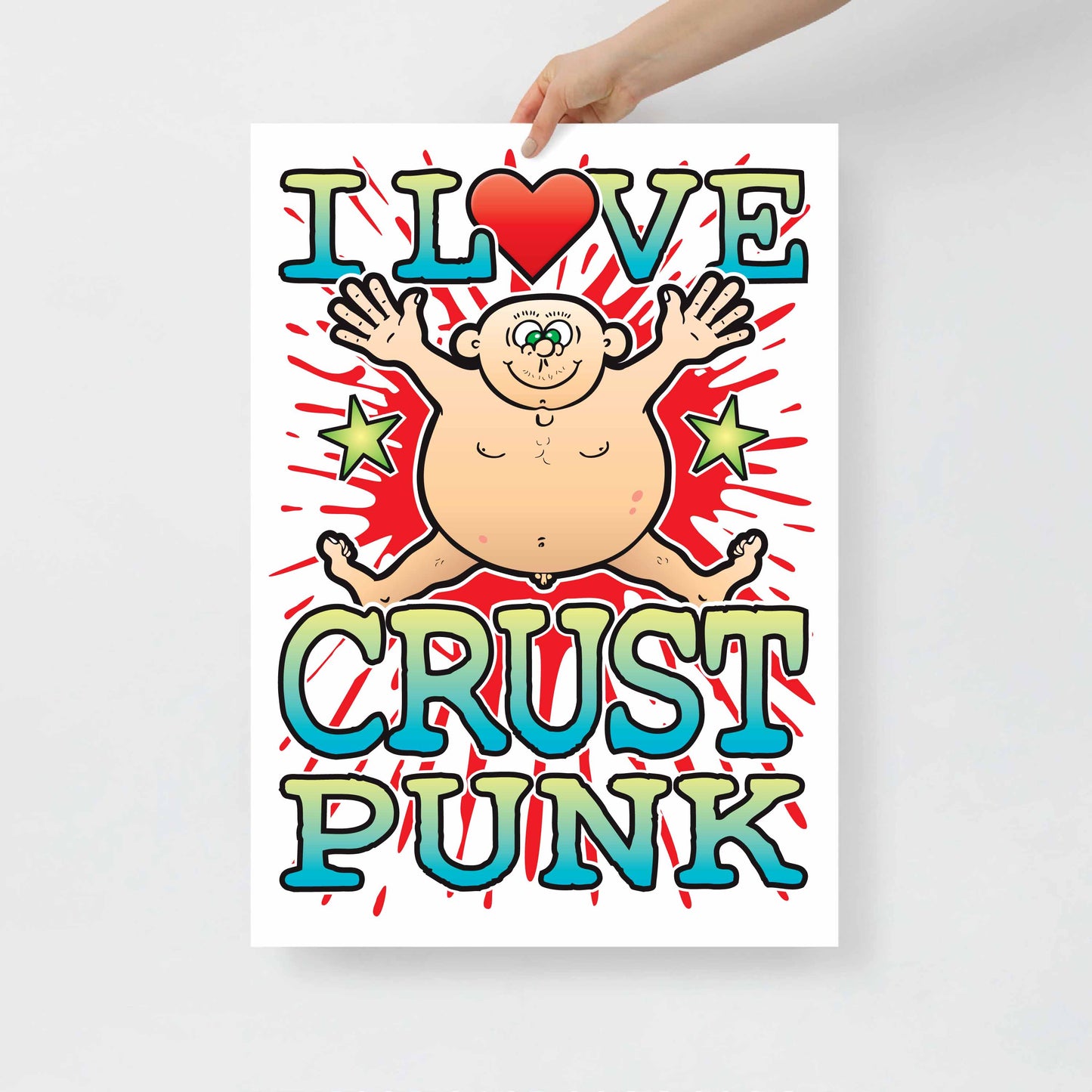 Crust Punk 50x70cm Wall Art / Love Music Poster