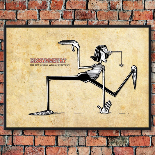 Dissymmetry Cartoon Art Print