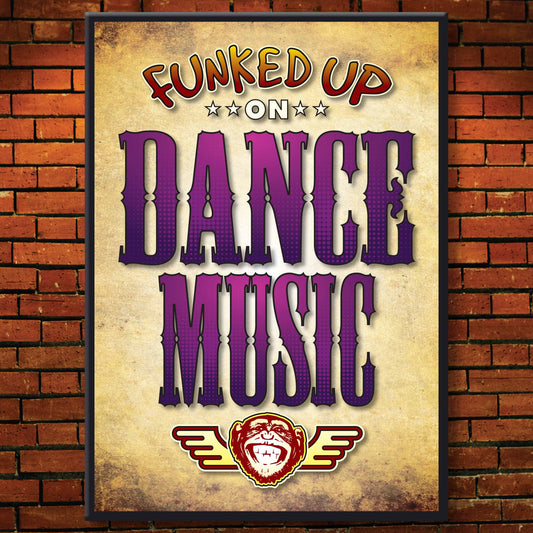 Dance Music Art Print / Poster / Birthday Card / Greetings Card