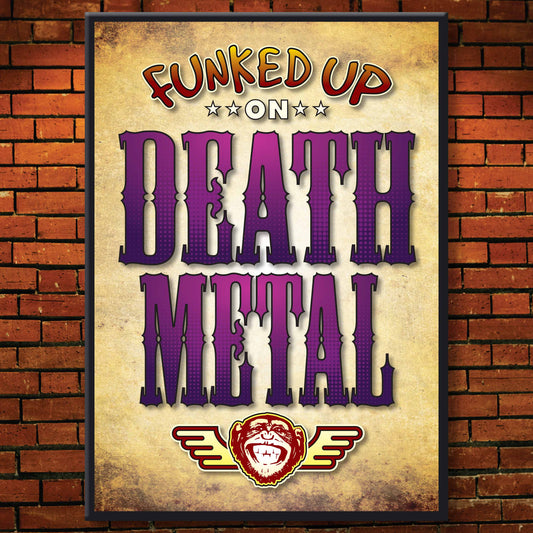 Death Metal Art Print / Poster / Birthday Card / Greetings Card