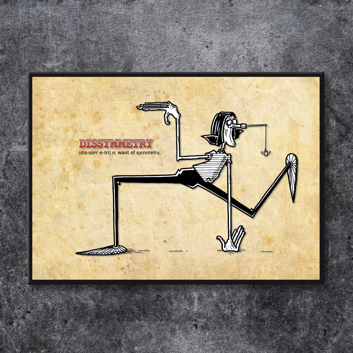 Dissymmetry Cartoon Art Print