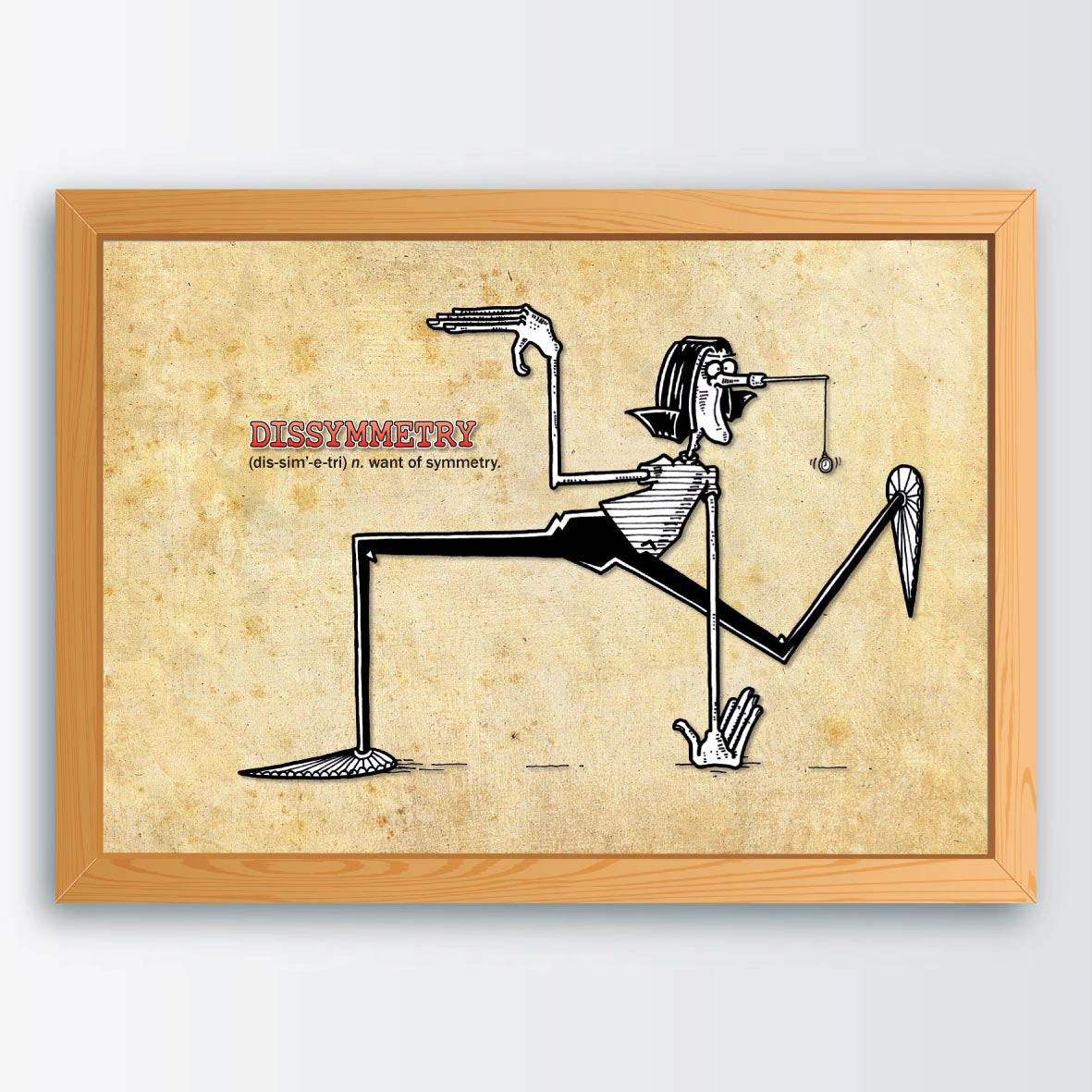 Dissymmetry Cartoon Art Print