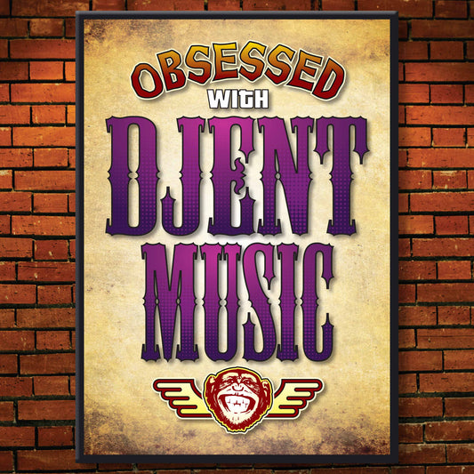 Djent Music - Obsessed Art Poster + Birthday / Greetings Card