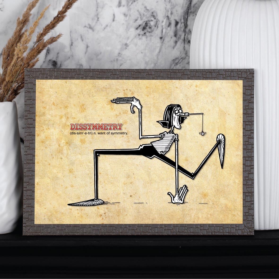 Dissymmetry Cartoon Art Print