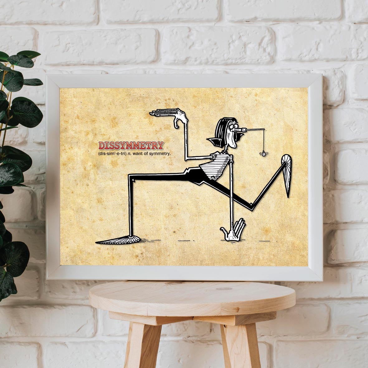 Dissymmetry Cartoon Art Print