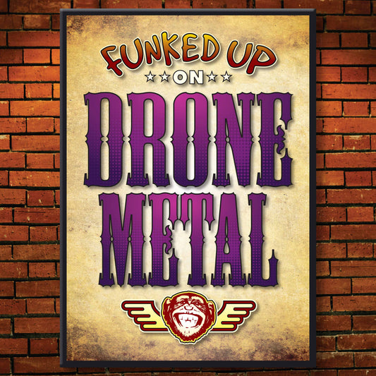 Drone Metal Art Print / Poster / Birthday Card / Greetings Card