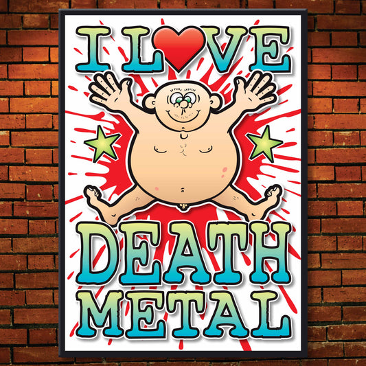 Death Metal Art Print / Love Music Poster / Wall Décor / Rock Guru