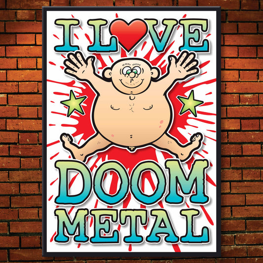 Doom Metal Art Print / Love Music Poster / Wall Décor / Rock Guru