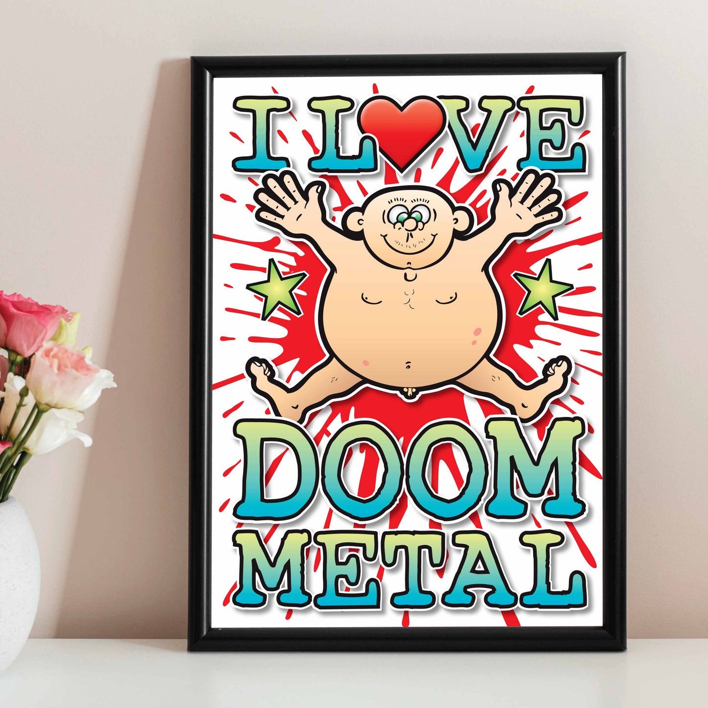 Doom Metal Art Print / Love Music Poster / Wall Décor / Rock Guru
