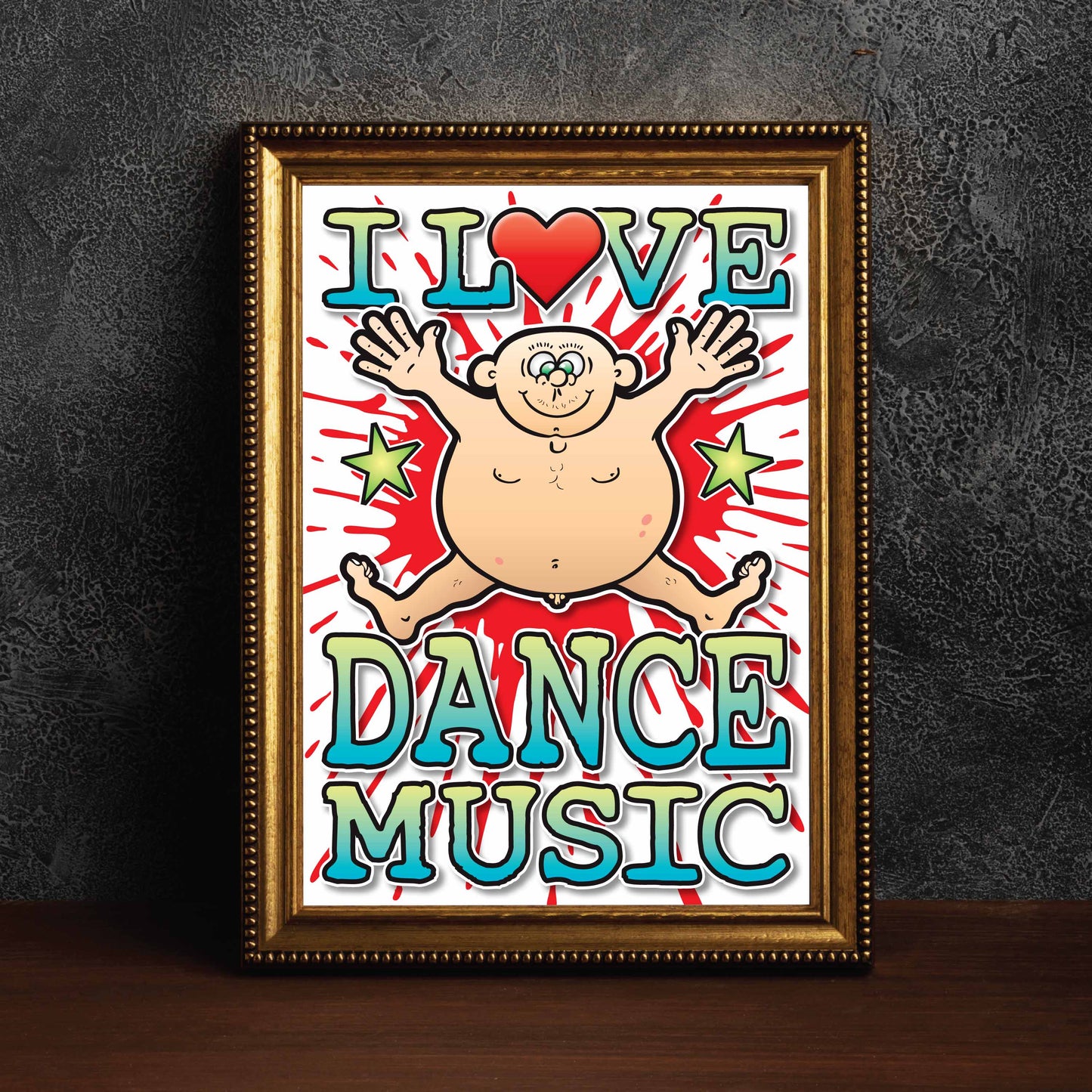 Dance Music Art Print / Love Music Poster / Wall Décor / Rock Guru