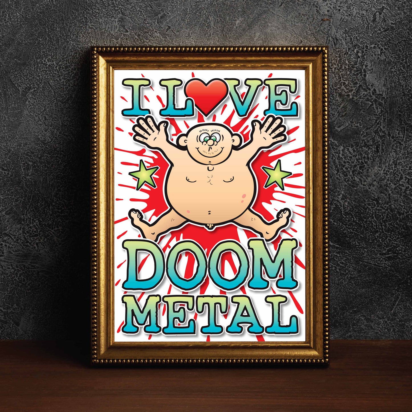 Doom Metal Art Print / Love Music Poster / Wall Décor / Rock Guru