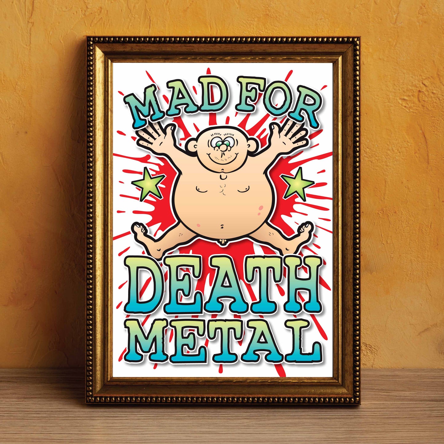 Death Metal Art Print / Mad For Music Poster / Wall Décor