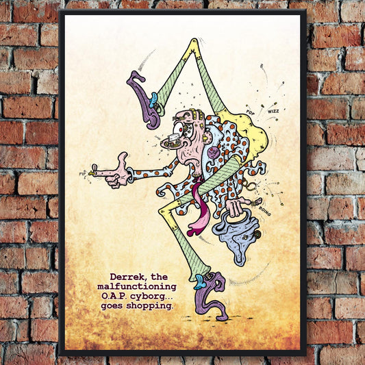 Derrek the Cyborg Art Print