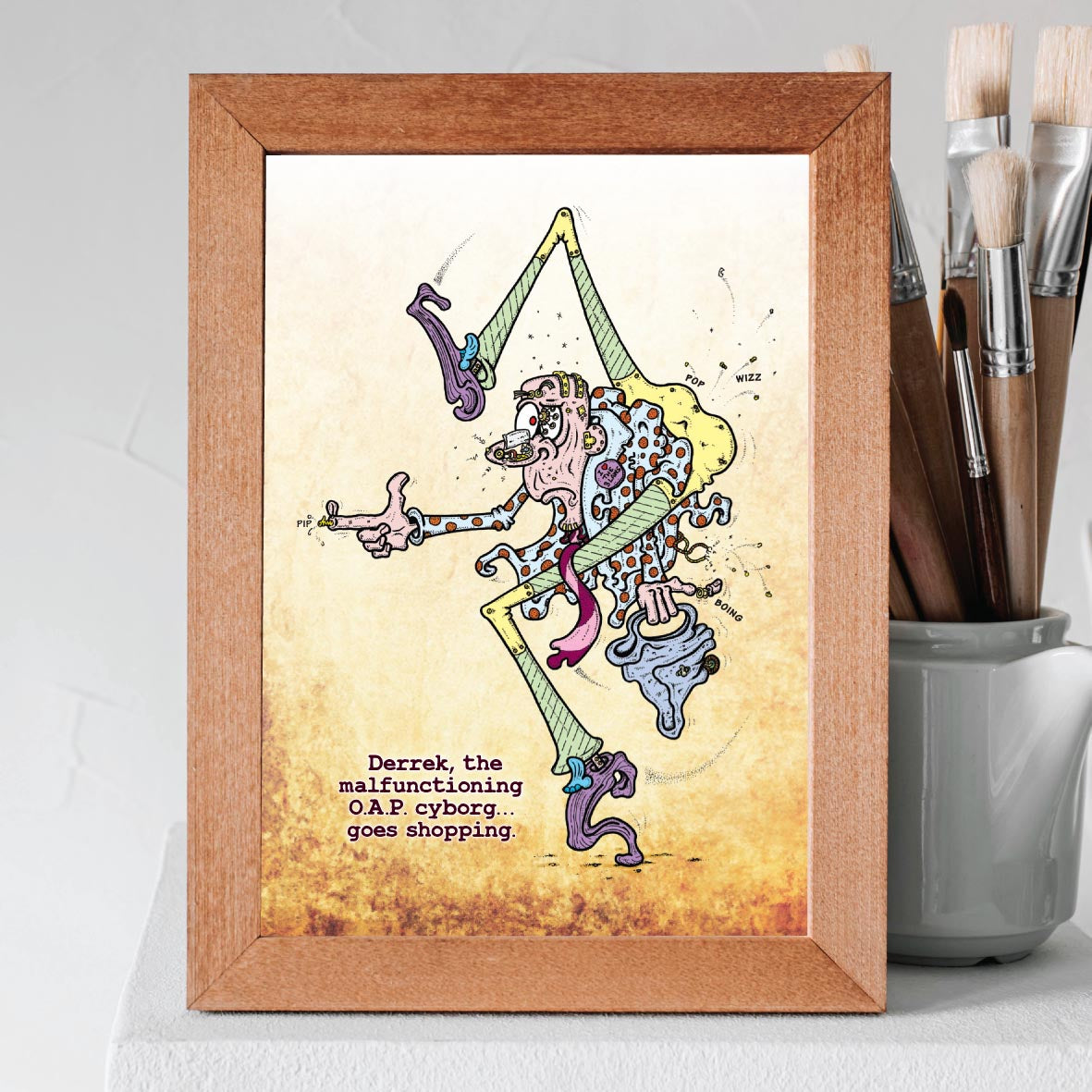 Derrek the Cyborg Art Print