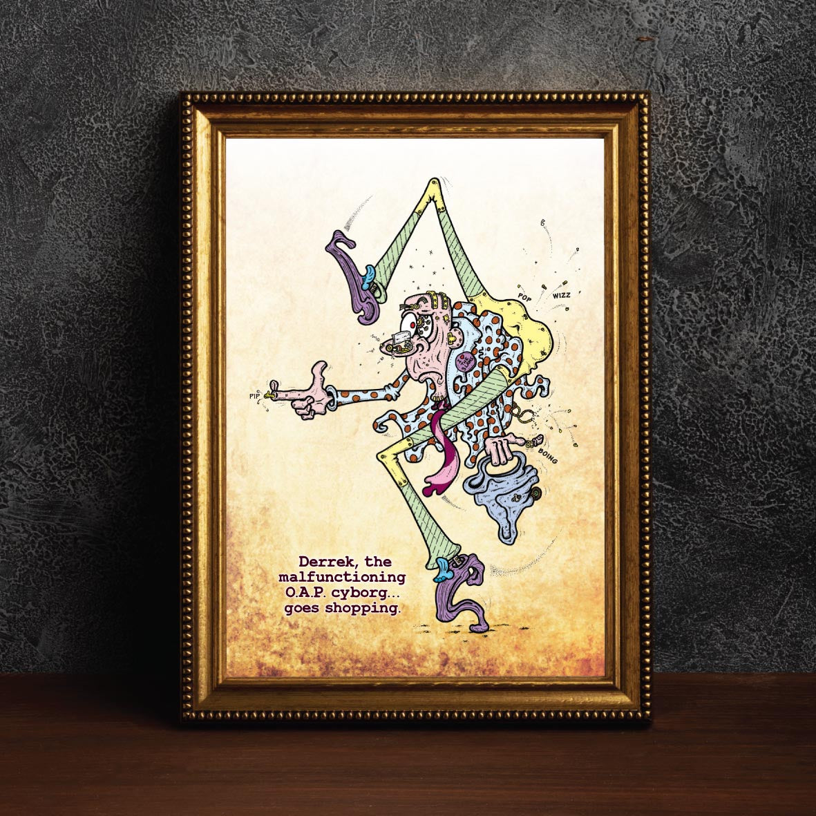 Derrek the Cyborg Art Print