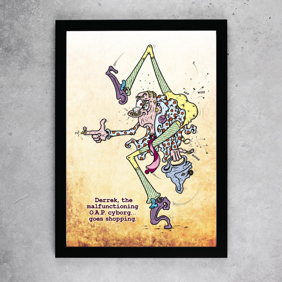Derrek the Cyborg Art Print