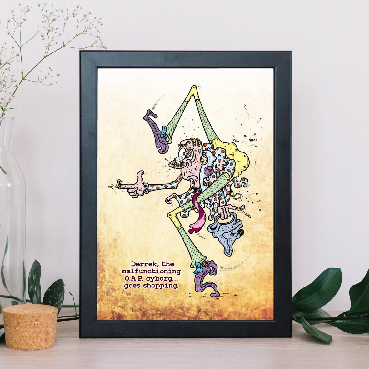 Derrek the Cyborg Art Print