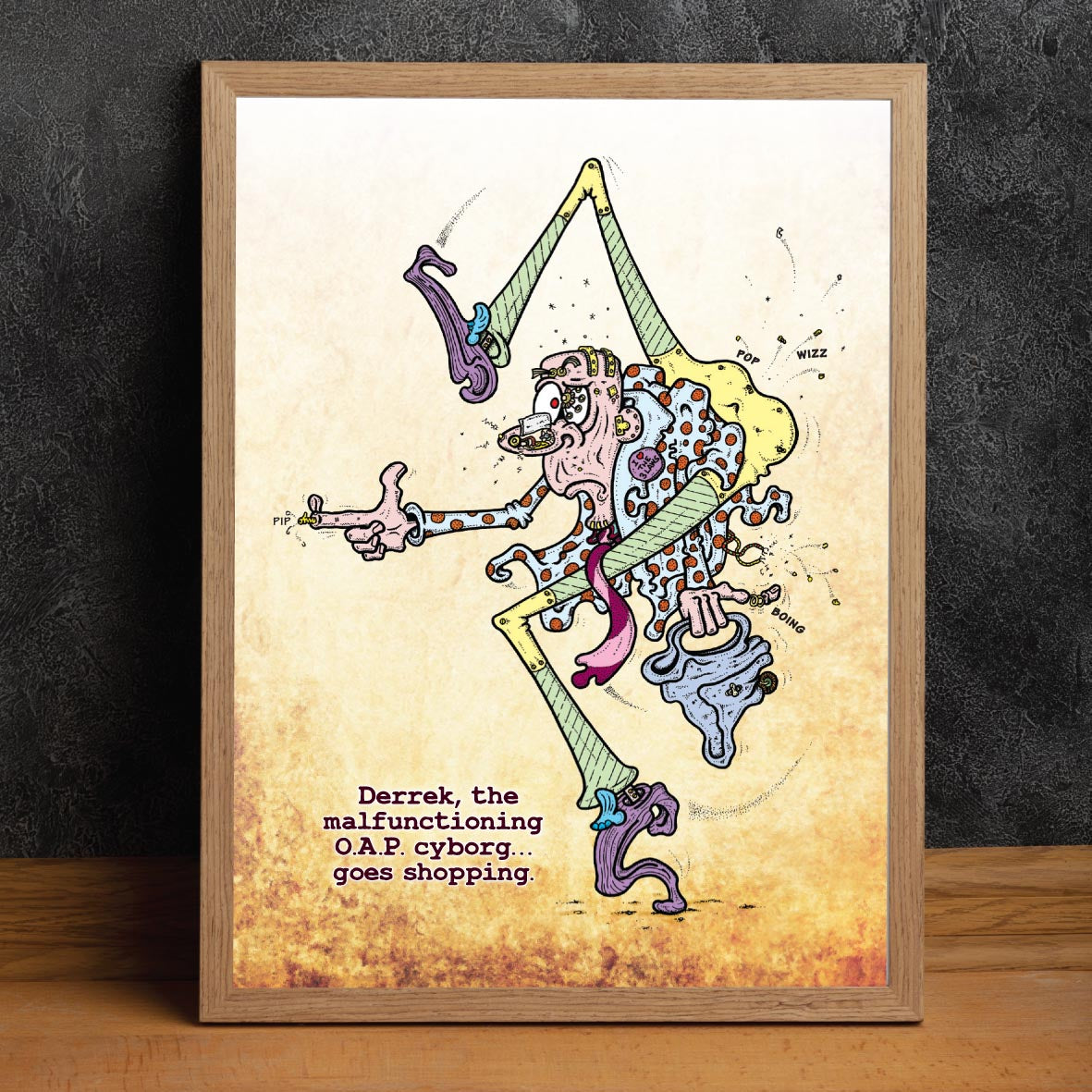 Derrek the Cyborg Art Print