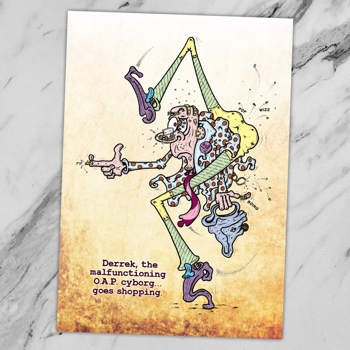 Derrek the Cyborg Art Print