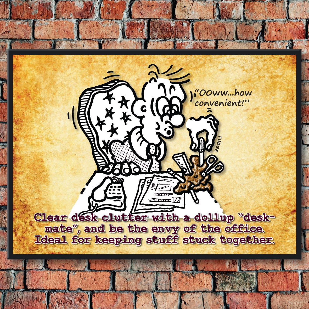 Deluxe Executive Desk Organizer Cartoon Art Print