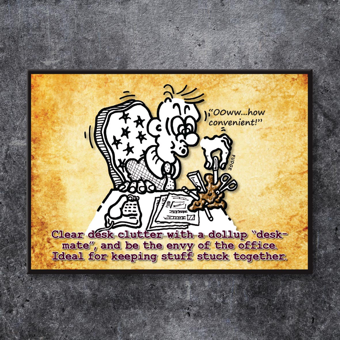 Deluxe Executive Desk Organizer Cartoon Art Print