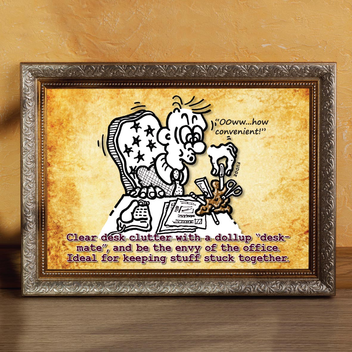 Deluxe Executive Desk Organizer Cartoon Art Print