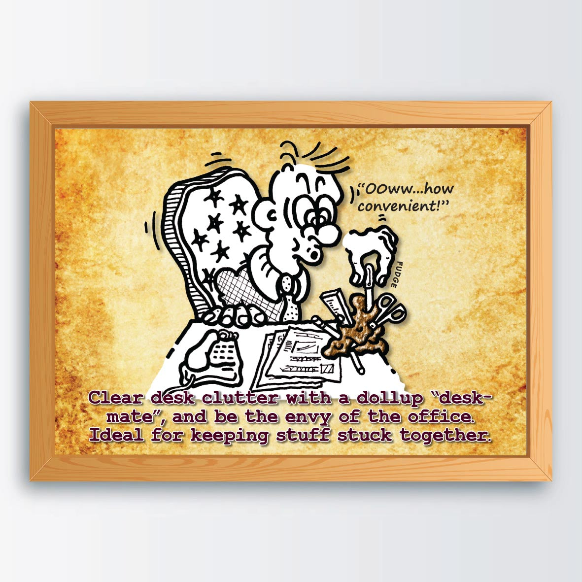 Deluxe Executive Desk Organizer Cartoon Art Print