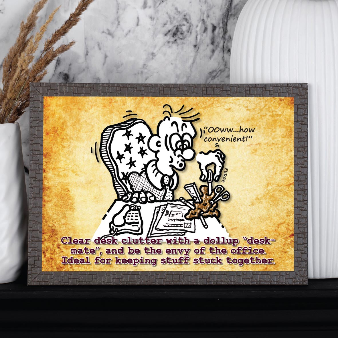 Deluxe Executive Desk Organizer Cartoon Art Print