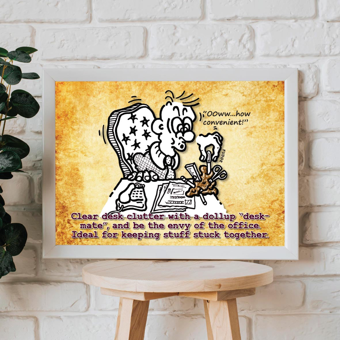 Deluxe Executive Desk Organizer Cartoon Art Print